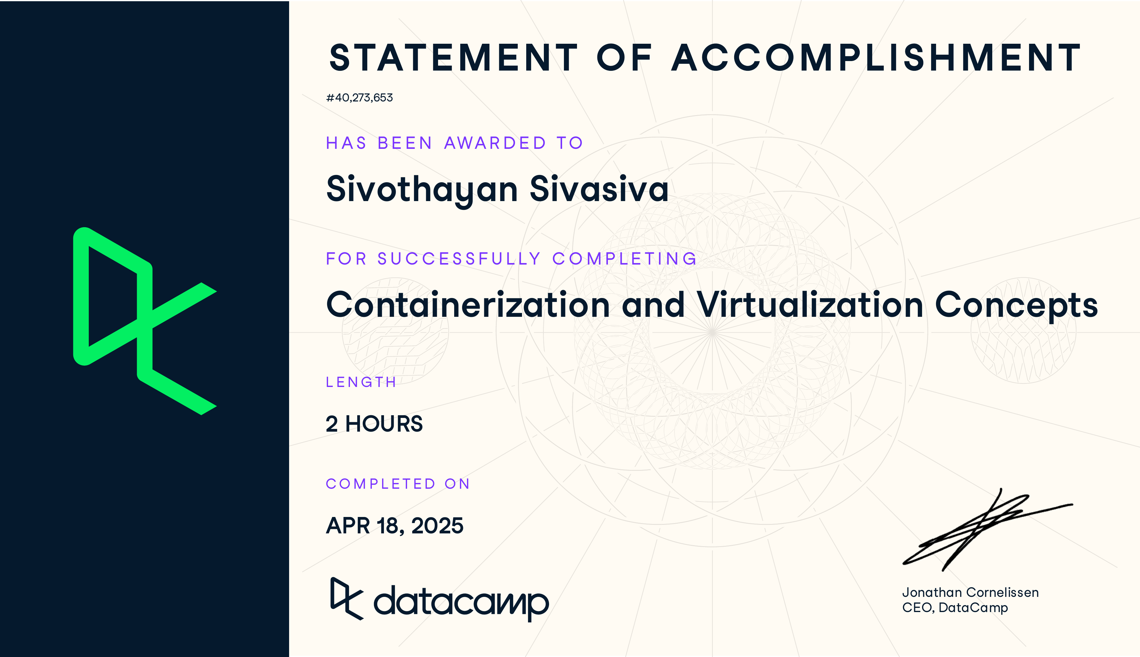 Preview of Containerization and Virtualization Concepts certificate